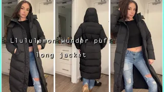 Lululemon try on Wunder puff long Jacket 2023