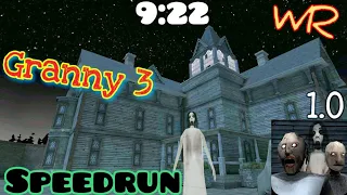 Granny 3 - V 1.0, World record (9:22), full gameplay speedrun in practice