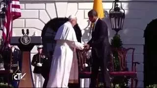 President Obama Welcomes Pope Francis In Grand White House Ceremony