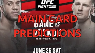 UFC Fight Night: Gane vs. Volkov (MAIN CARD PREDICTIONS)