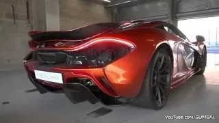 Volcano Orange McLaren P1 - Exhaust Sounds on the Track!