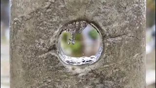 This Concrete Fountain Lights Up. DIY.