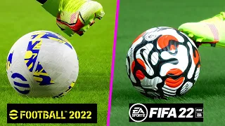 eFootball 2022 vs FIFA 22  - Graphics & Details COMPARISON ● NEXT GEN Realism Gameplay