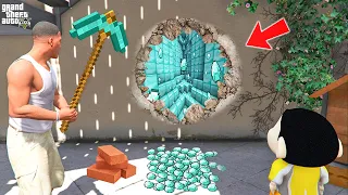 Shinchan and Franklin Mining Diamonds Inside Franklin's House in GTA 5!