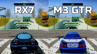 NFS Most Wanted: Mazda RX7 vs BMW M3 GTR - Drag Race