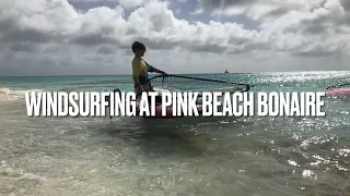 Windsurfing at pink beach Bonaire