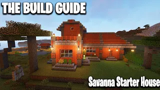 EASY Minecraft Savanna Starter House Tutorial