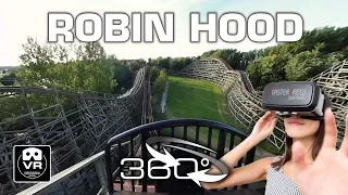 360° VR Roller Coaster Robin Hood | VR onride POV | Walibi Holland Achterbahn Montaña Rusa #360video