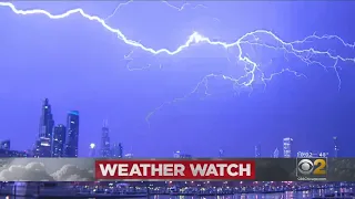 Thunderstorms Moving Through Chicago Area