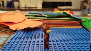 Short legs Lego stop motion walking test (11 fps)