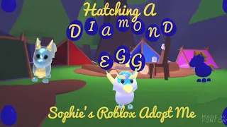 Hatching A Diamond Egg! Roblox Adopt Me.