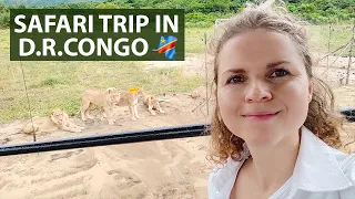 Beautiful Safari Tour 🦛🏞️🦁in Central Africa, D.R.Congo 🇨🇩 (+ Русские субтитры)