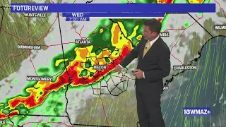 Low-end severe threat early Wednesday morning | Central Georgia weather