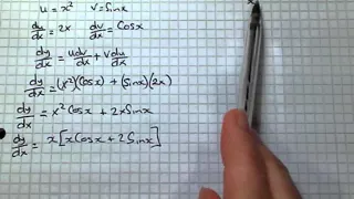 Diff of trig functions using product quotient & chain rule