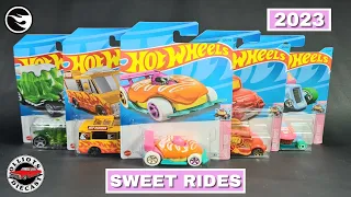 Hot Wheels Sweet Rides 2023 - The Complete Set, Including the Treasure Hunt Donut Drifter
