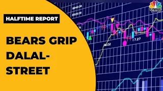 Bears Grip Dalal-Street, Sensex Tanks 900 Points, Nifty Below 17600 | Halftime Report | CNBC-TV18