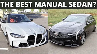 2022 BMW M3 VS Cadillac CT4 V Blackwing! BATTLE OF THE SEDANS!