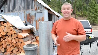 Upgrading the Wood Stove & Chimney in Our Tiny Off Grid Cabin