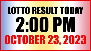 Lotto Result Today 2pm October 23, 2023 Swertres Ez2 Pcso