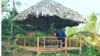 Making wooden railings, Repairing a broken roof - Peaceful life, Lý Mai Farmer