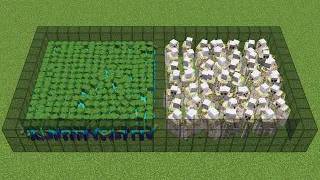 1000 zombies vs 100 iron golems