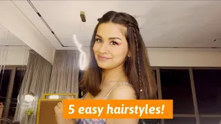 5 hairstyles for short hair | #StyleWithAK | #DIY | Avneet Kaur