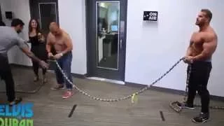 Jay Cutler Funny Rope Pull STRONG AS A HORSE