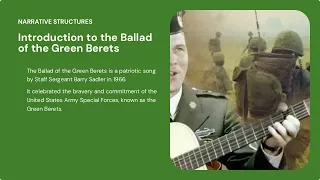 The story behind the song The Ballad of the Green Beret