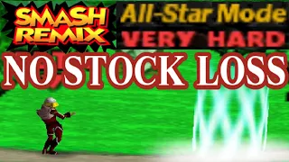 Smash Remix - All-Star Mode Gameplay with Sheik (VERY HARD) No Stock Loss