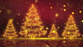 GLOWING GOLD GLITTER CHRISTMAS TREE VJ LOOP - Abstract Christmas Background (No Sound)