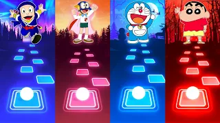 Ninja Hattori vs Perman vs Doraemon vs Shinchan (English Versions) - TIles Hop EDM Rush