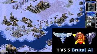 Red Alert 2 | Baltic Sea 1 Korea vs 5 Iraq (Brutal AI)