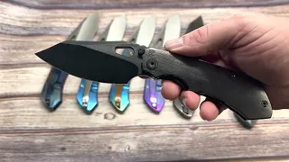 CKF Rotten Design EVO 3 custom anodized / storm treated by Jeff Perkins of JD Cutlery.