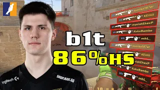 [Highlight] b1t | 86% HS | ALL PEEK (22-16) | Mirage | CS2 FACEIT