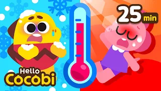 Learn  Temperature & Seasons🌡️❄️Hot Vs Cold Songs and More! | Nursery Rhymes for Kids | Hello Cocobi