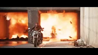 Terminator 2  - Truck Chase  -Harley Davidson (1991) Arnold Schwarzenegger