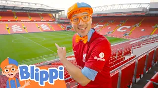 Blippi's Football Fun with Liverpool FC | Blippi Educational Videos | Party Playtime!