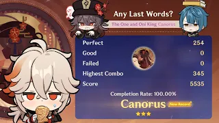 Kazuha scores 100% - Any Last Words? (TOOK Difficulty)