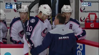 Tortorella not happy after Wennberg taken hard into boards