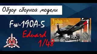 Обзор модели самолета "Fw-190A-5" фирмы "Eduard" в 1/48 масштабе.