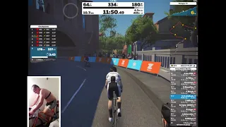 Zwift Bologna TT.  Back above 330 watts Average. Woohoo!!