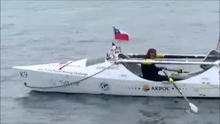 Fedor Konyukhov. In rowing across the Pacific Ocean. Start