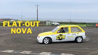 Vauxhall Nova Autotest Car Driving flat-out