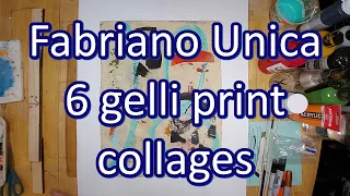 Fabriano Unica paper: 6 gelli print Collages