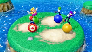Mario Party Superstars Minigames - Mario vs Luigi vs Wario vs Waluigi (Master Difficulty)
