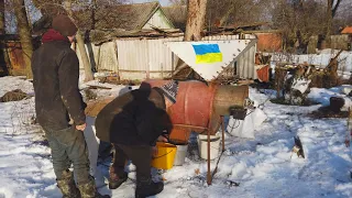 Віялка з бочки для  зерна. Така повинна бути у кожного! Дешевий варіант віялки!