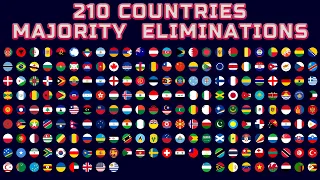 Majority Elimination ~210 countries marble race