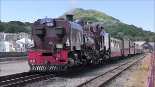 Trains on the Welsh Highland and Ffestiniog Railways 23/06/22 (Porthmadog, Beddgellert, Minffordd)