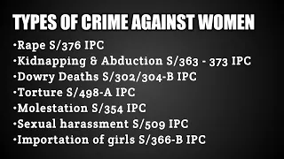 Types of crime against women