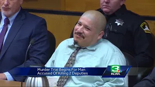 Suspect in NorCal deputies' killings laughs during start of murder trial